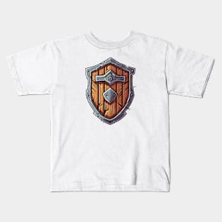 Primitive RPG wooden shield Kids T-Shirt